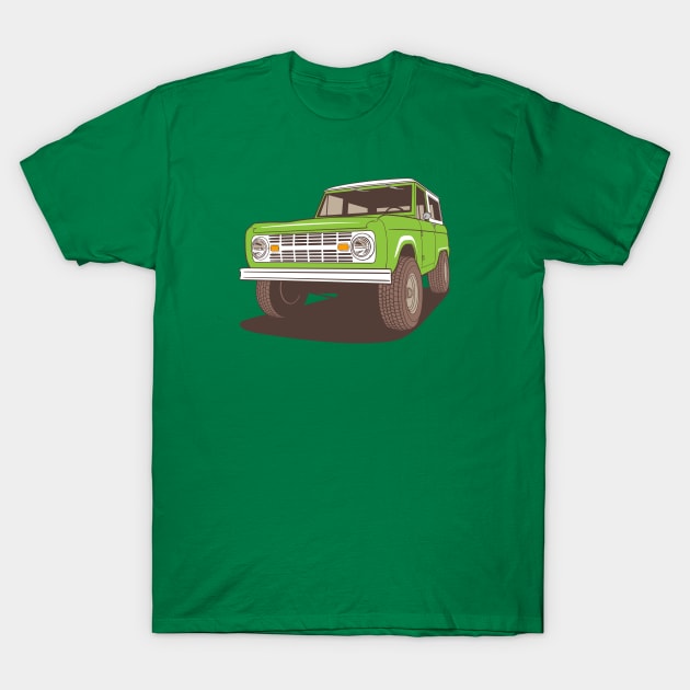 GREEN BRONCO T-Shirt by OldSkoolDesign